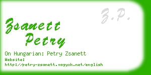 zsanett petry business card